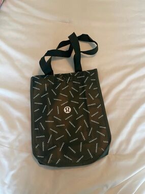 lululemon athletica Black Repeating Logo Tote